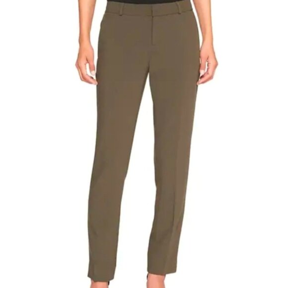 Banana Republic Factory Pants - Banana Republic Ryan Pants Slim Straight Leg Trousers Mid Rise Crocodile Size 4